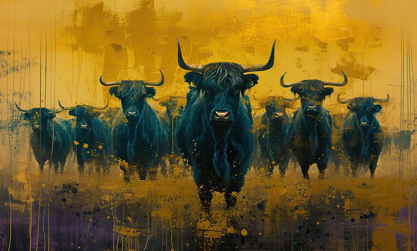 Scottish Highlander Cow | Scottish Highlander painting by Eye catching paintings