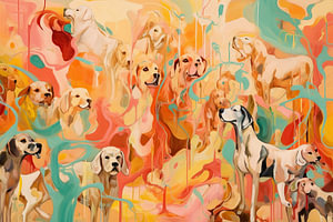 Dogs Being | Modernes Kunstwerk