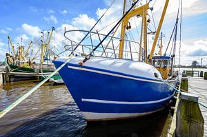 Vissersschepen in de haven van Zoutkamp van Sjoerd van der Wal Fotografie