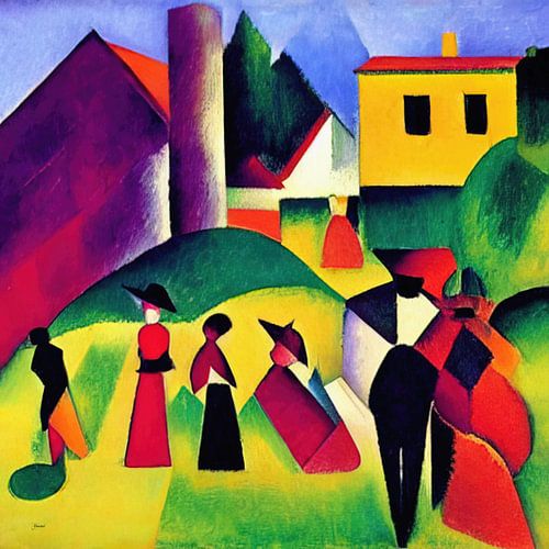 Promenade in het dorp