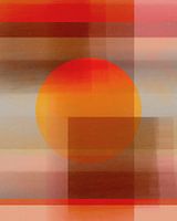 Abstract in neon earth tones. Orange, brown , taupe