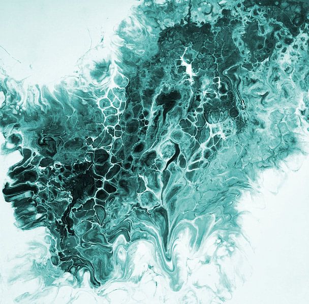 Woken storm in green by KW Malerei