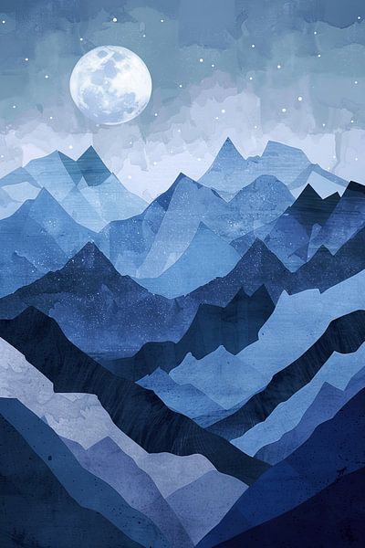 Paysage de montagne par Poster Art Shop
