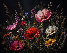 Wildflowers in Dramatic Light by Dodik Hariyono