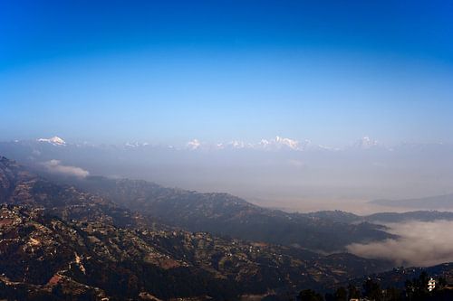 The Himalayas at dawn, between mist and light
