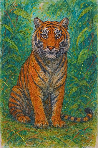 An illustration of a tiger. by Johannes