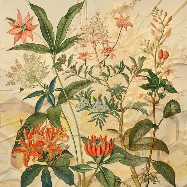 Botanical flowers and plants print by Vlindertuin-Art