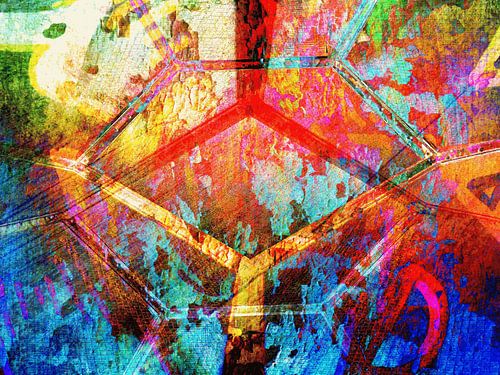 Modern, Abstract Digitaal Kunstwerk – Ground Control to Major Tom