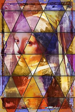 Girl with a Pearl Earring in Fragments by GᎥรєlค Art Ŧ๏г Y๏ย
