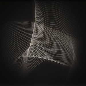 Geometrisches Kunstwerk mit geschwungenen Linien