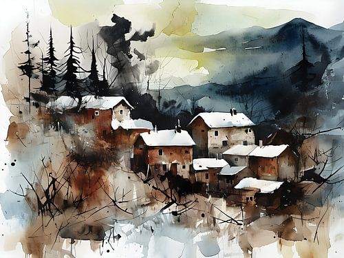 Mijn dorp in de winter