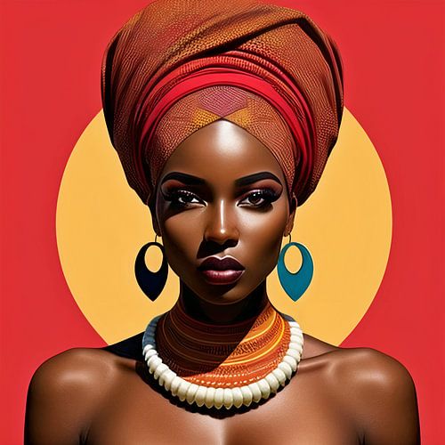 Woman From Africa With African Costume