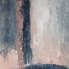 Abstract Blue and Blush Art Print Landscape by Ela Szczepaniak