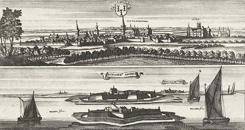 Gezicht op Culemborg, Gaspar Bouttats, 1674