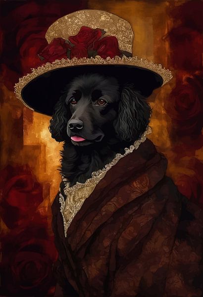 Poodle Dog in Victorian Dress by MIROKKU