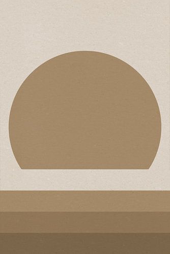 Japandi dans des teintes terreuses. Art zen abstrait et minimaliste I