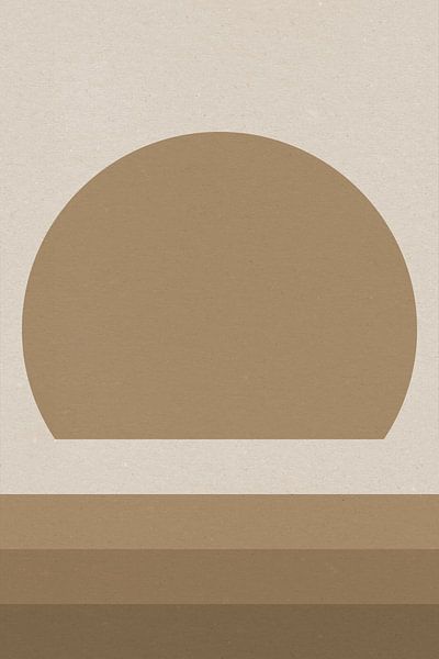 Japandi in earthy tints. Abstract minimalist Zen art I by Dina Dankers