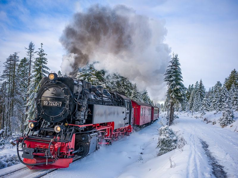The Brocken railway on the Goetheweg by t.ART
