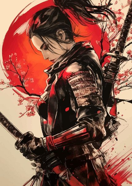 Japanischer weiblicher Samurai 4 von MIROKKU