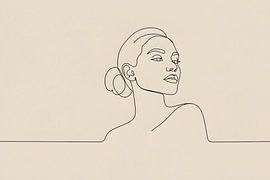 Portrait minimaliste au trait