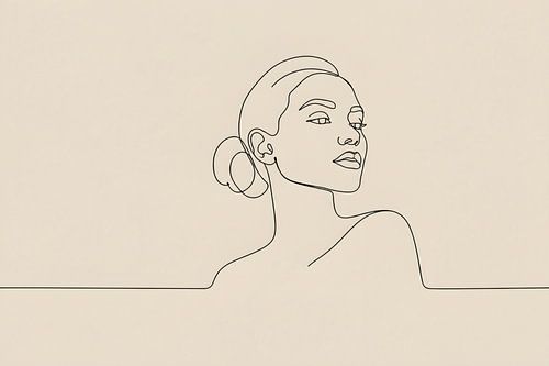 Minimalistisch Lijnportret