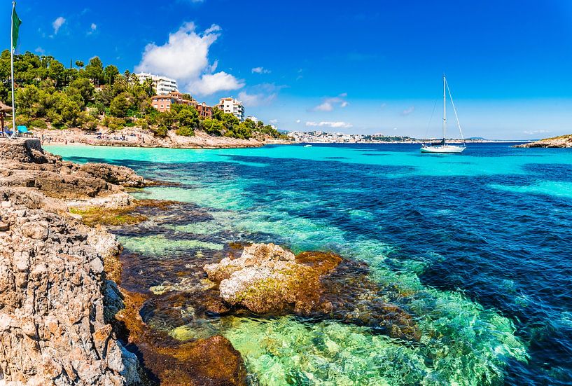 Spain Balearic Islands, seaside of Majorca beach bay Cala Comptessa by Alex Winter