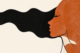 Abstrakte Silhouette einer Frau von Imperial Art House