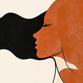 Abstract silhouet van vrouw van Imperial Art House