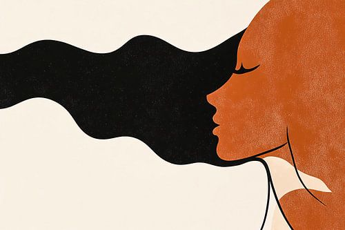 Abstract silhouet van vrouw