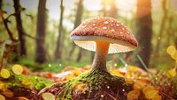 Paddenstoel in het bos