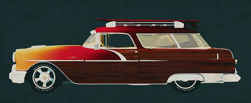 Pontiac Station Wagon 1956 Surfer Edition par Jan Keteleer