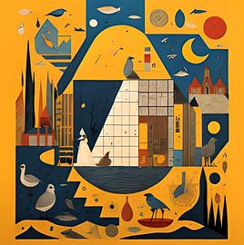 The yellow blue red unreality by Gert-Jan Siesling