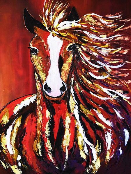 Horse White Socks by Kathleen Artist Fine Art