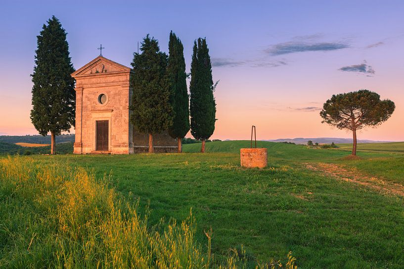 Kapelle Madonna di Vitaleta, Toskana, Italien von Henk Meijer Photography