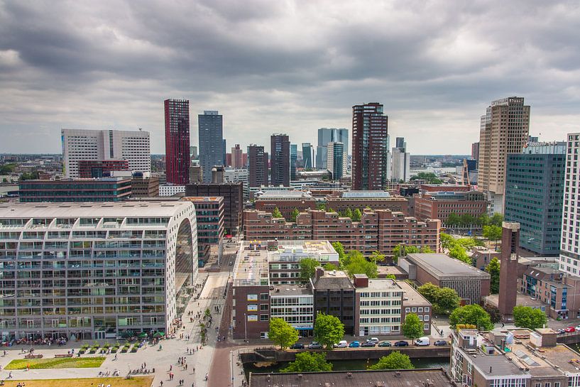 Rotterdam vanaf de Laurenskerk van Ilya Korzelius