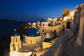 Oia at night, Santorini, Cyclades, Greece by Markus Lange