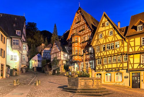 Marktplein in Miltenberg am Main, Duitsland