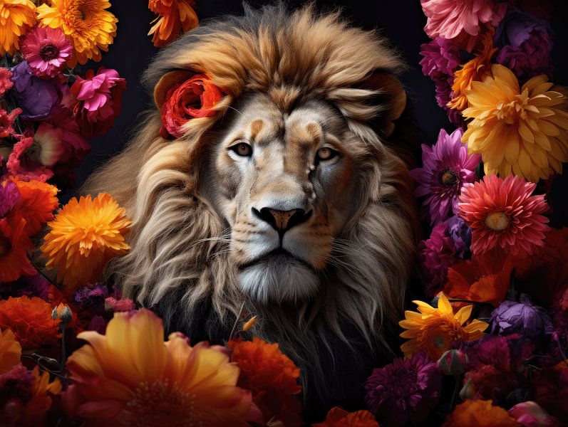 Royal Splendour | lion by Eva Lee