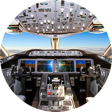 Boeing 787 Cockpit gedurende de vlucht - 1 van Jeffrey Schaefer