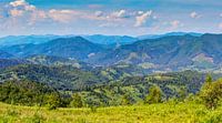 Panoramic view of the Carpathian Mountains