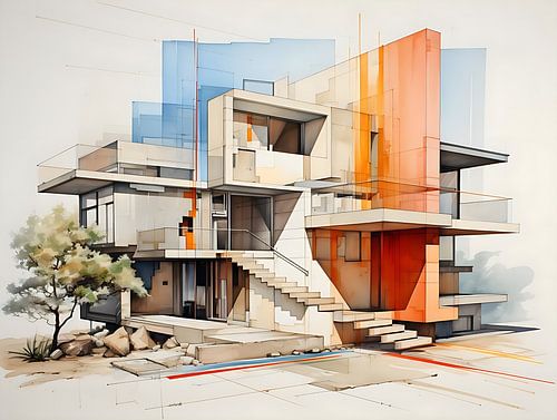 Schets Architectuur Gebouw