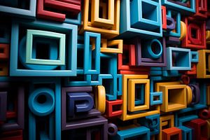 Art mural géométrique en 3D