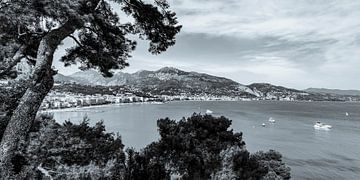 Menton on the Côte d'Azur in France - monochrome by Werner Dieterich
