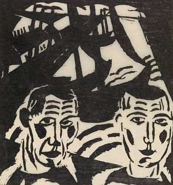 Hollandse vissers, Gustave De Smet, 1920 van Atelier Liesjes