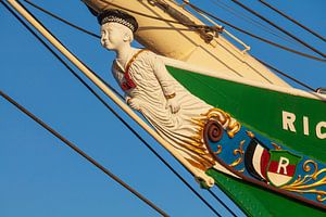 Galionsfigur des Segelschiffes Rickmer Rickmers, Hamburg