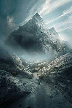 Bevroren berglandschappen van fernlichtsicht