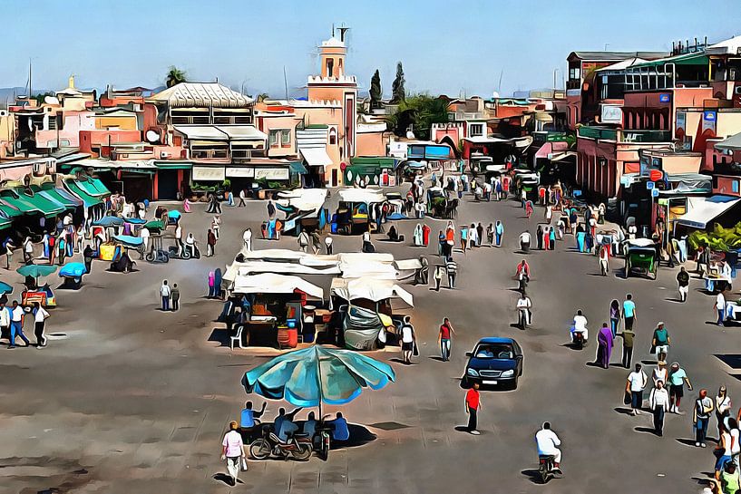View Over Jemaa el-Fnaa 3 by Dorothy Berry-Lound