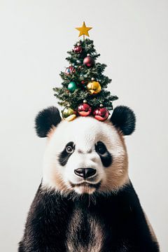 Kerstpanda van Poster Art Shop