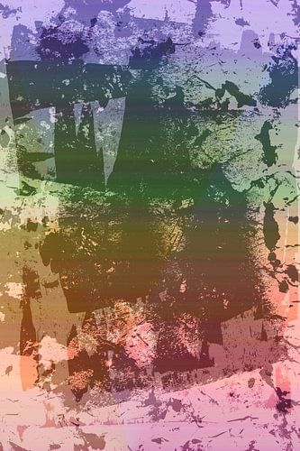 Moderne abstracte neon en pastels verloop kunst in groen, paars, roze