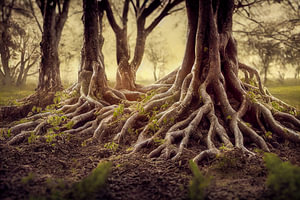 Baum des Lebens im Wald, Art Illustration 02